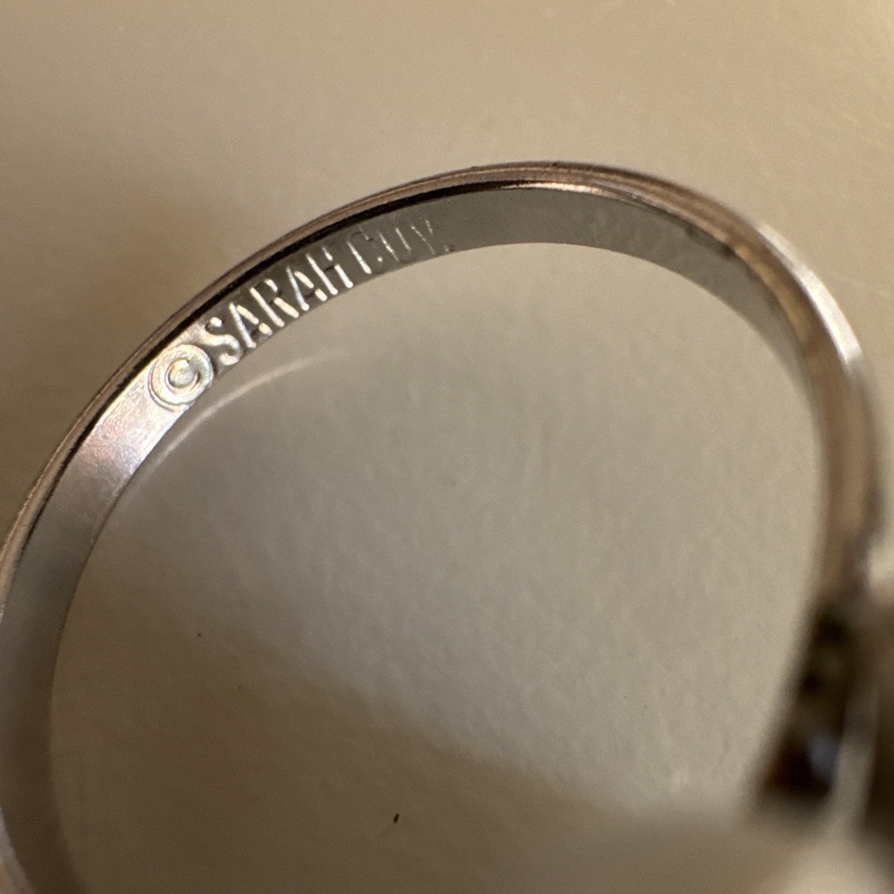 1972 Sarah Coventry Love Story Light Blue Silver Tone Heart Adjustable - Picture 2 of 6